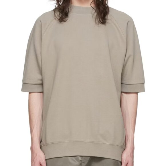 Fear of God Essentials short-sleeved sweatshirt taupe sz Small - Picture 1 of 3